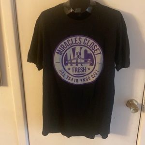 Miracle’s Closet Brand, Purple, Black & Gray Long Tail T-Shirt Men X-Large